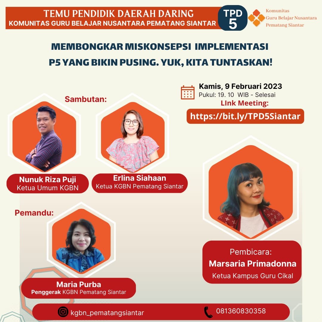 TPM KGBN Kota Pematang Siantar Projek Penguatan Profil Pelajar Pancasila (P5)